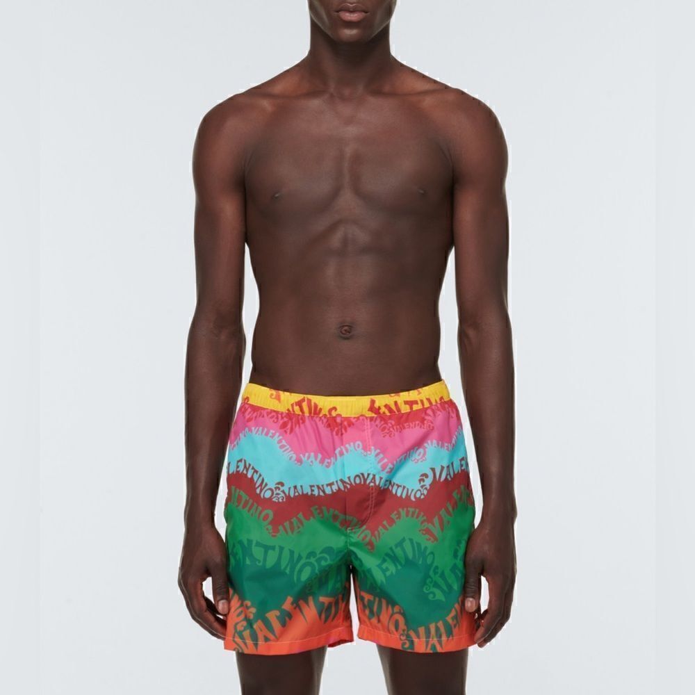 NWT Valentino Printed Silk and Cotton Shorts Size 56 EU Xl USA